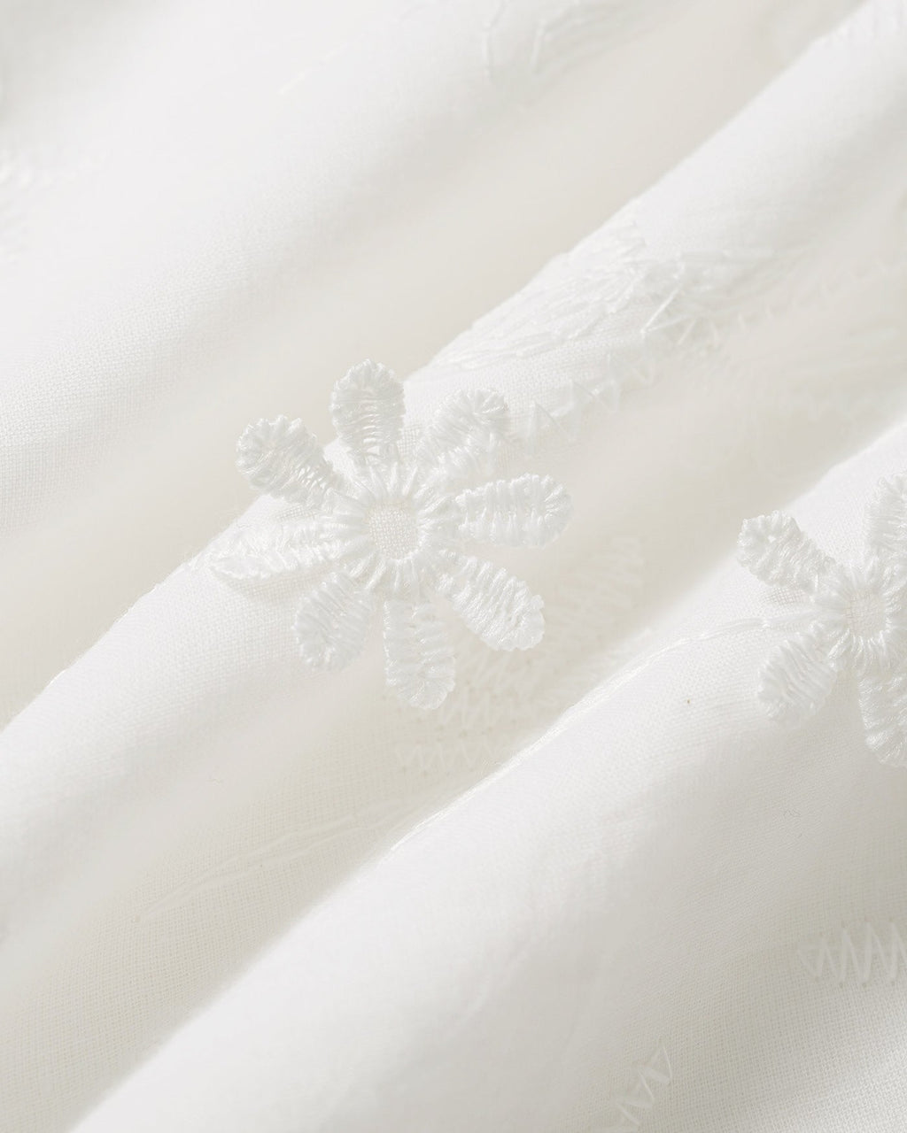 White Square Neck Lace Flowers Maxi Dress