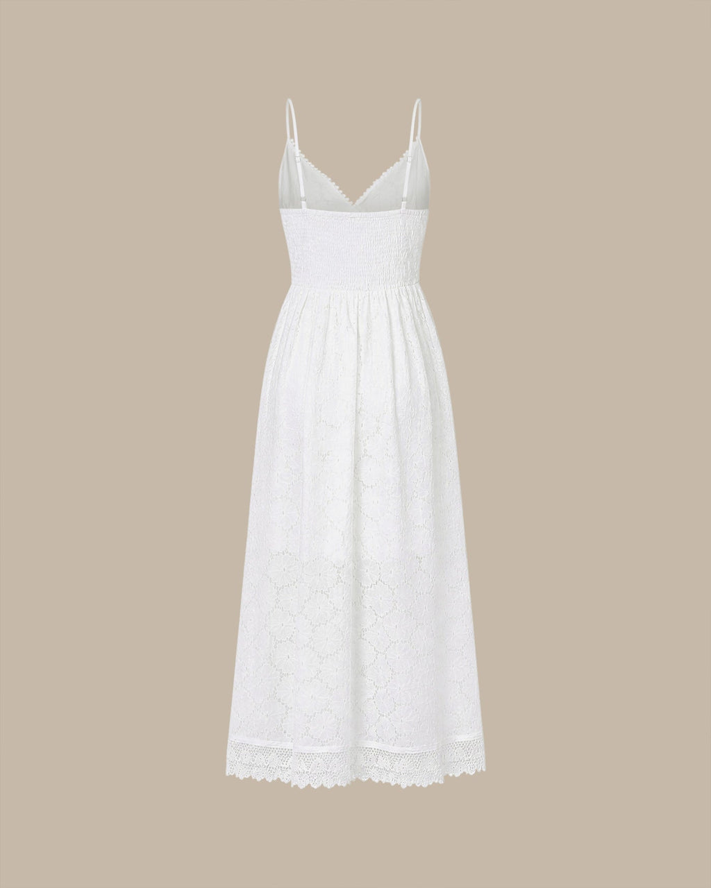 White Textured Cut Out Slip Maxi Dress