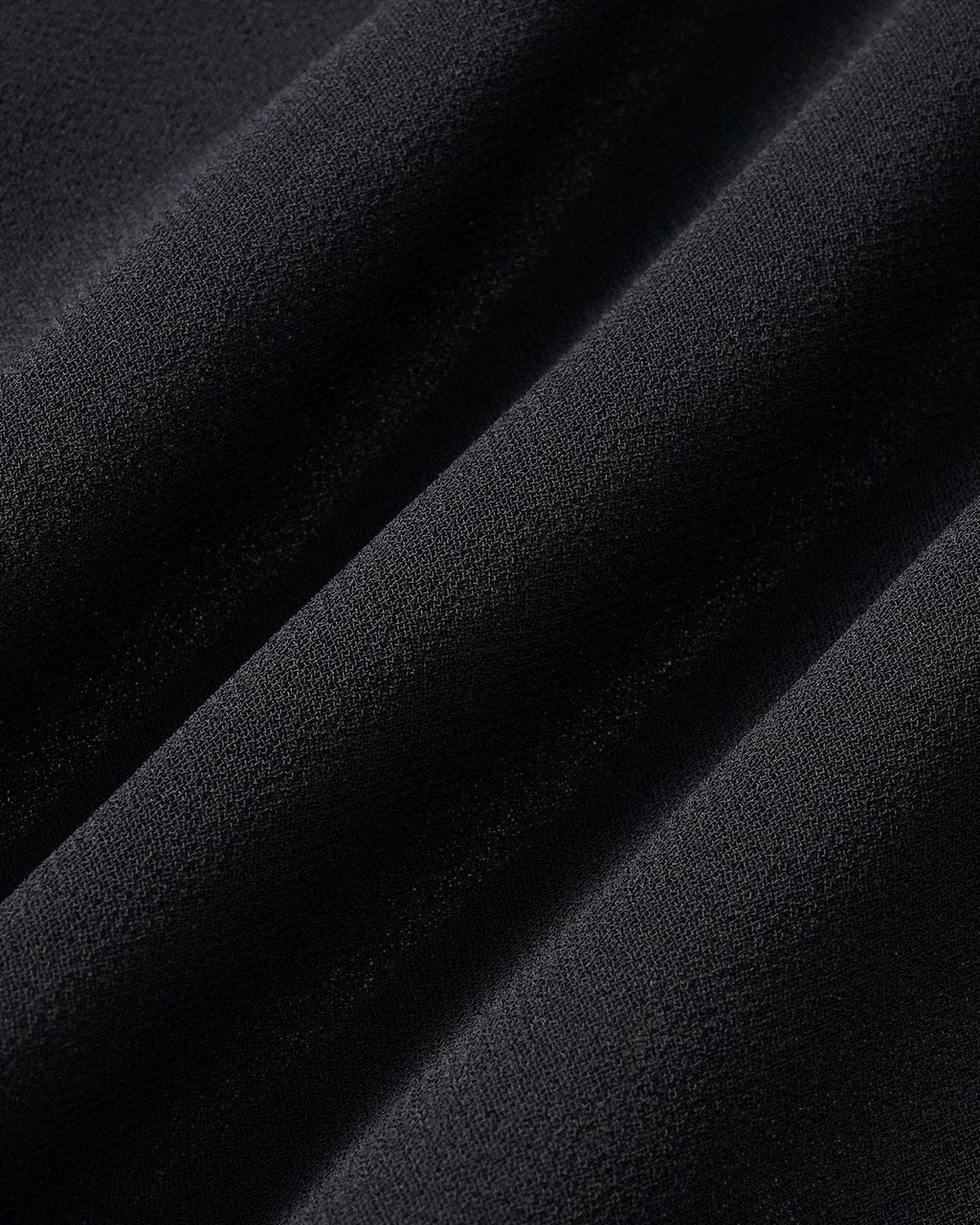 Black V Neck Puffed Sleeve Midi Dress